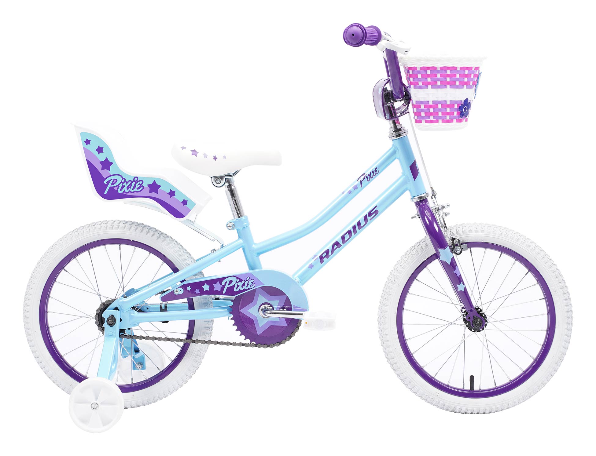 Radius Pixie Girls 16" Bike - Ice Blue/Purple