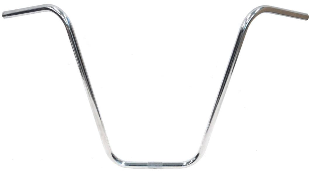 Handlebar 22.2mm - 66cm Wide - 381mm Rise - Hi-Rise - Steel Cp Silver