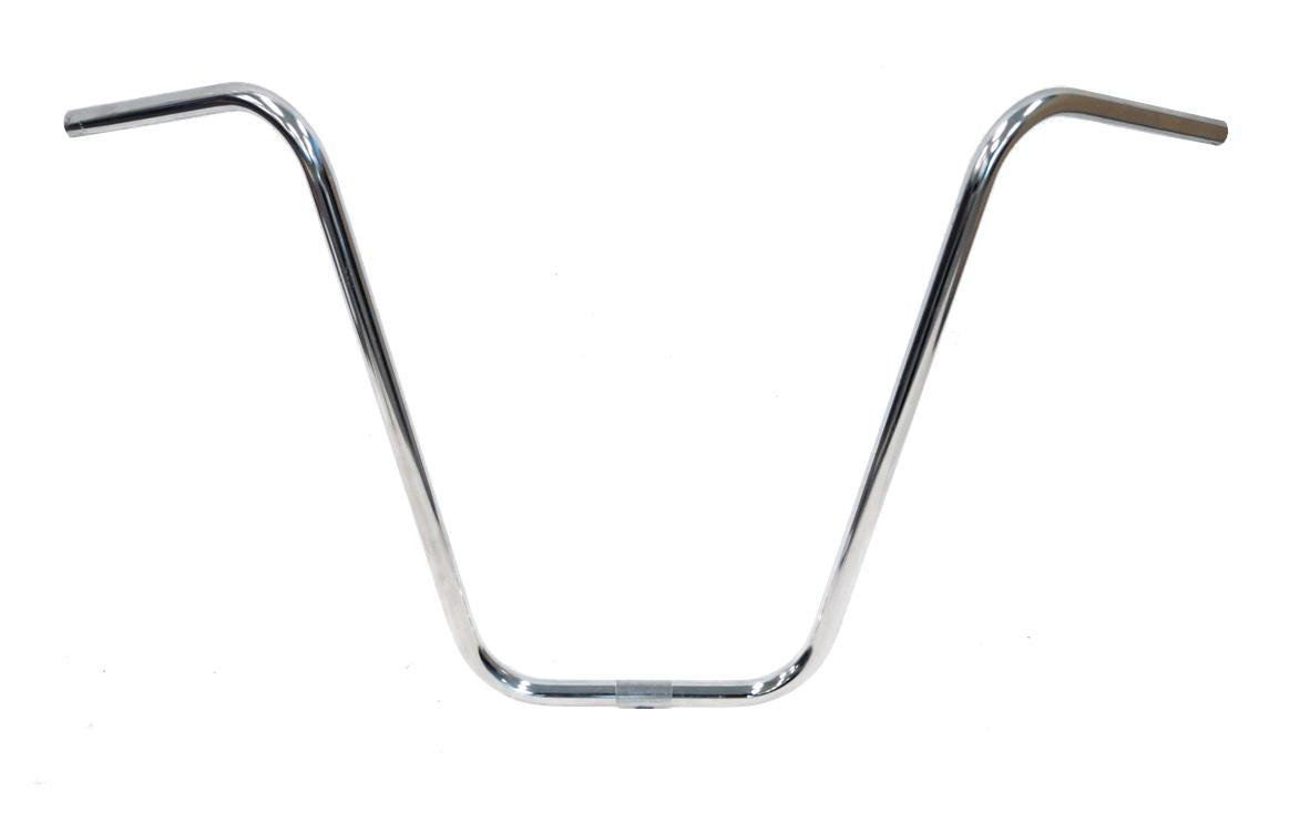 Handlebar 22.2mm - 91cm Wide - 500mm Rise - Hi-Rise - Steel Cp Silver
