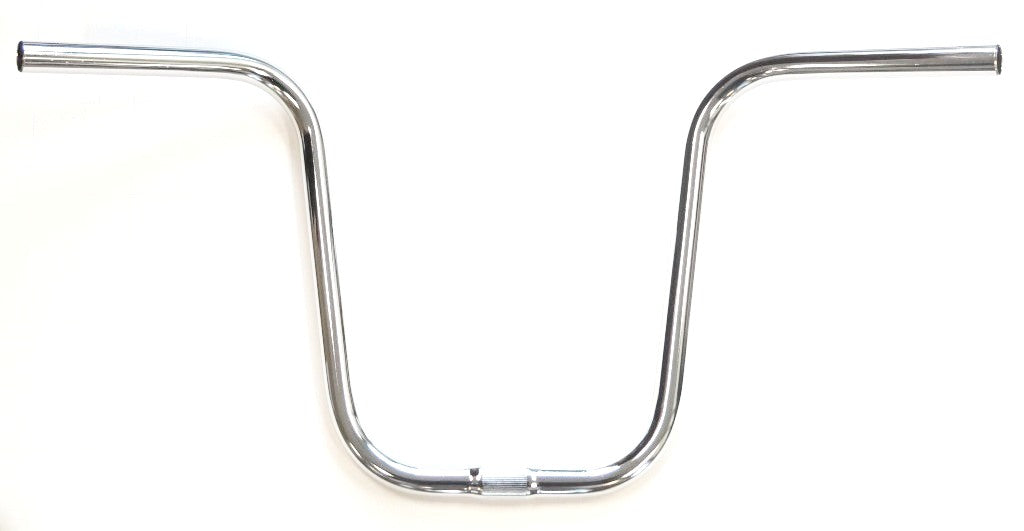 Handlebar 25.4mm - 66cm Wide - 300mm Rise - 110mm Sweep - Hi-Rise - Steel Cp Silver