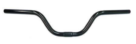 Handlebar 25.4mm - 63cm Wide - 105mm Rise - Steel Black