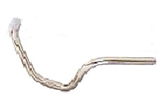 Handlebar 25.4mm - 54cm Wide - 60mm Rise - Ladies - Steel Cp Silver
