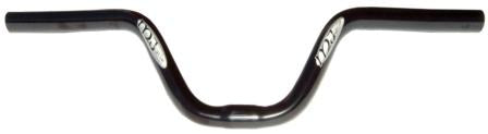 Handlebar 25.4mm - 63cm Wide - 150mm Rise - Steel Black