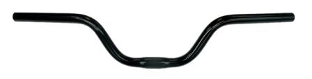 Handlebar 25.4mm - 62cm Wide - 100mm Rise - Alloy Black