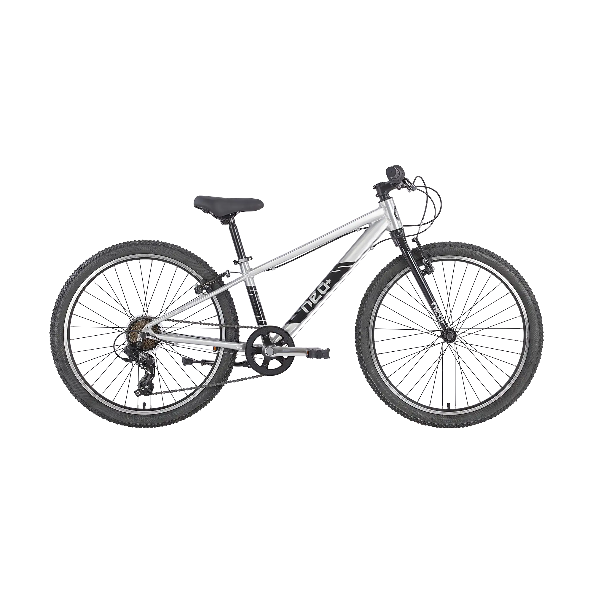 Neo+ 24 7 Speed Boys 24" Bike - Brushed Alloy