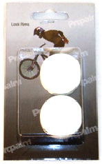 Closed Bar End Ring For Lock On Grip White