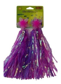 Streamers Windmill Flower Design - Pink Purple Silver