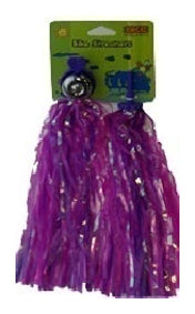 Streamers For Handlebar - Bell One Side - Pink Purple Silver