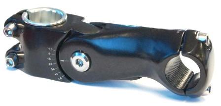 Ahead Stem - Adjustable - Ext 110mm - Dia 28.6 With Shim For Dia 25.4 Dia - 25.4 BB - Black