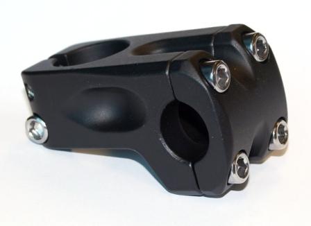 Ahead Stem For BMX - 50mm Ext - 0 Degree - 28.6mm Dia. - 22.2mm BB - Black