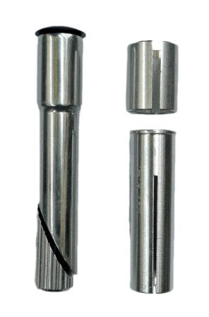 Converter/Adaptor For Quill To Ahead Stem - With Shims Fits - Quill 22.2 & 25.4/Stem 1" & 1/18" Silver