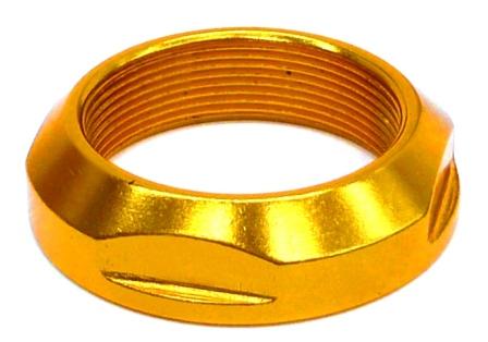 Lock Nut - Gold - OD 1 1/8 ID 25.4 Dia - Alloy