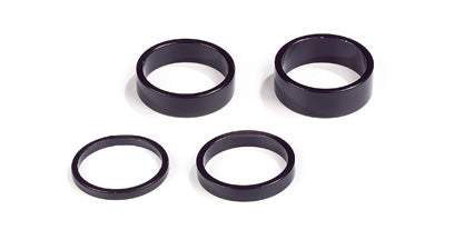 Spacer Set - Black - 1' Alloy - Size 2 - 5 - 8 - & 10mm Each 1 Set