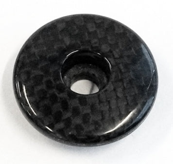 Spare Top Cap Carbon Fibre For 1 1/8" Black - W/O Logo