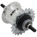 Sturmey Archer TSRF3 3 Speed Front Drive Hub - 36H - Polished Silver