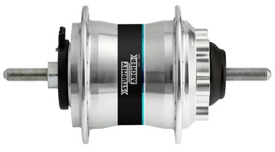 Sturmey Archer Front Dynohub - 36H - 6 Bolt Disc - Polished Silver