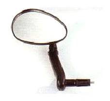 Mirror Convex Oblong - Bar End - Fits 15 - 22mm ID - Ideal For R/H Or L/H