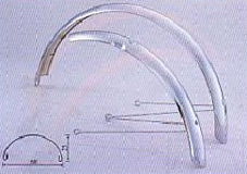 Alloy MTB Mudguard Set 26" - Front/Rear