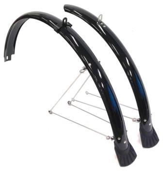 50mm Wide Mudguard Set 26" - Front/Rear - Black