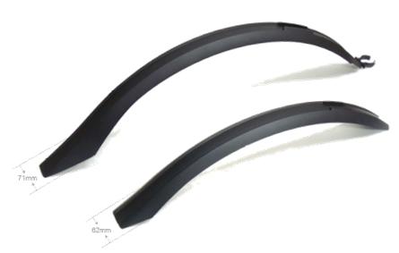 Clip On Plastic Mudguard Set - 26" - 29" - Black