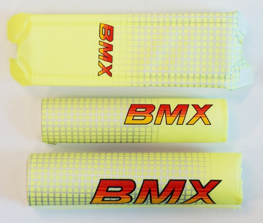 12" Bike 3 Piece Pad Set - Fluro Lime