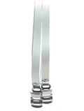 Leather Toe Straps - Pair - White - For Toe Clips (Sold In Pairs)