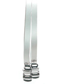 Leather Toe Straps - Pair - White - For Toe Clips (Sold In Pairs)
