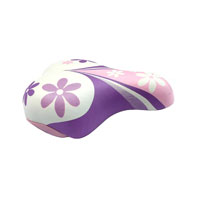 Saddle Junior - 180mm X 145mm - With Clamp - Pink/White
