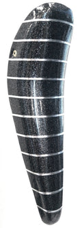 Banana Seat - For 20" High Riser - Black with Sparkles & Silver Stripe