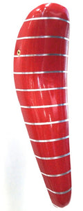 Banana Seat - For 20" High Riser - Red with Sparkles & Silver Stripe