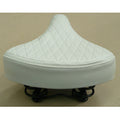 Saddle Ladies Retro - 250mm X 190mm - Vinyl Quilted Top - Dual Coil Springs - White
