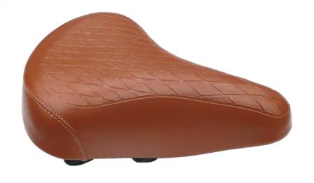 Saddle Ladies Retro - 250mm X 190mm - Vinyl Quilted Top - Dual Coil Springs - Brown