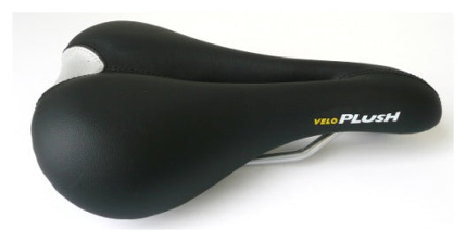 Velo Ladies Comfort Saddle with O-Zone Cut Out + Double Density Foam - Black