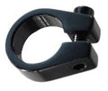 Seat Post Clamp 25.4mm Alloy With Lip - Black