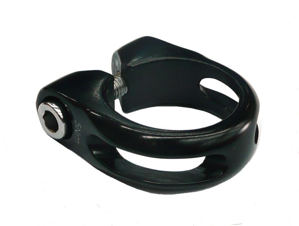 Seat Post Clamp 31.8mm - Alloy With Lip - Black
