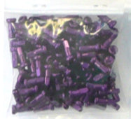 14G Alloy Nipples - 12mm - Purple (Sold Individually)