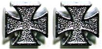 Valve Caps For A/V - Iron Cross - Silver - (Bag of 2)