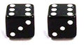 Valve Cap Black Dice A/V (Bag of 2)