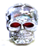Skull Valve Cap - Silver