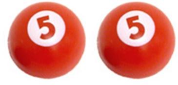 Valve Cap #5 Orange (Bag of 2)