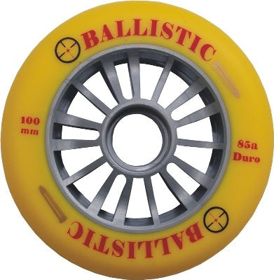 Ballistic 100mm Scooter Wheel - Silver/Yellow