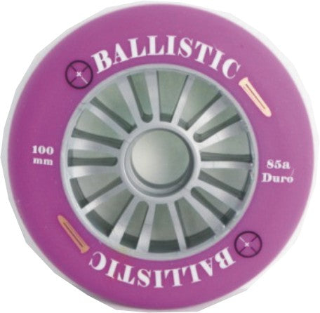 Ballistic 100mm Scooter Wheel - Silver/Purple