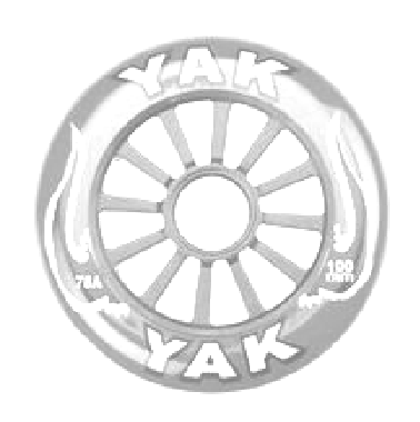 Yak 100mm Scooter Wheel - Silver/White