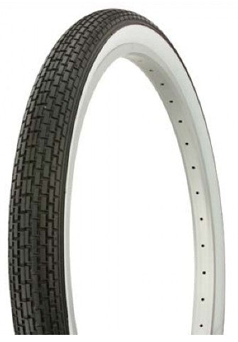 20" x 1.75" Tyre - Black/White Wall (47-406)
