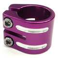 Defiant! Kick Scooter Alloy Handlebar Double Clamp - 34.9mm - Purple