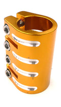 Defiant! Kick Scooter Alloy Handlebar Quad Clamp - 31.8mm - Gold