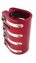 Defiant! Kick Scooter Alloy Handlebar Quad Clamp - 31.8mm - Red