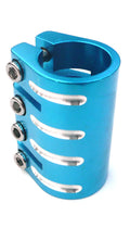 Defiant! Kick Scooter Alloy Handlebar Quad Clamp - 31.8mm - Blue