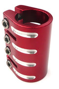Defiant! Kick Scooter Alloy Handlebar Quad Clamp - 34.9mm - Red