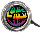 Steel I Love My Bike Bell - 55mm Diameter - Fits All Standard Handlebars